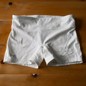 Under Armoru White Spandex Shorts